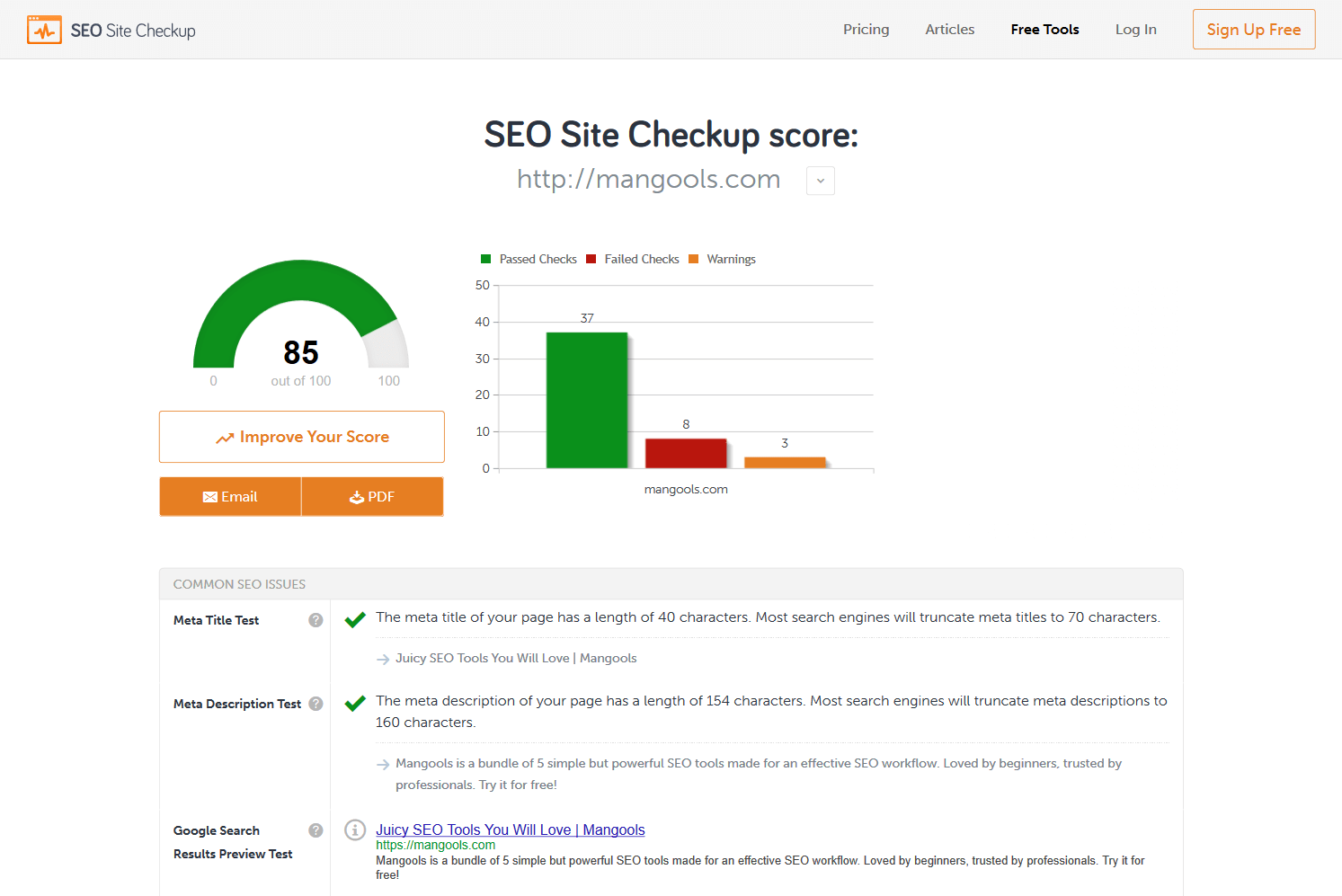 SEOsitecheckup