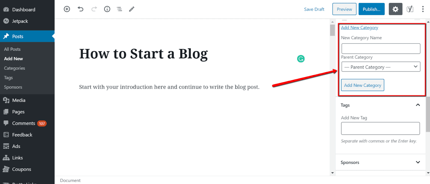 Wordpress-Blog-Publish